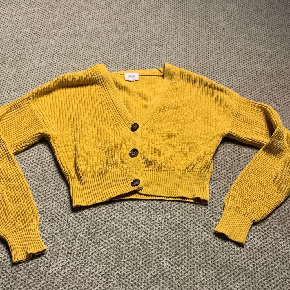 Ardene Mustard Button-Up Cardigan